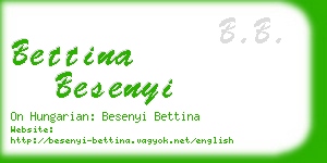 bettina besenyi business card